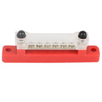 2Pcs Red & Black 48V Busbar Bus Bar Power Distribution 150A 6 Way Terminal Block