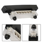 2Pcs Red & Black 48V Busbar Bus Bar Power Distribution 150A 6 Way Terminal Block