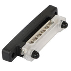 2Pcs Red & Black 48V Busbar Bus Bar Power Distribution 150A 6 Way Terminal Block