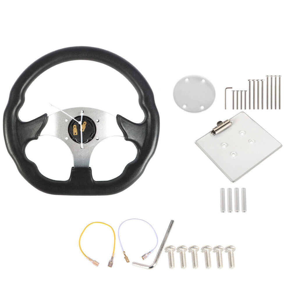 For Ezgo And Yamaha Golf Cart Carbon Fiber Steering Wheel+Score Card Holder