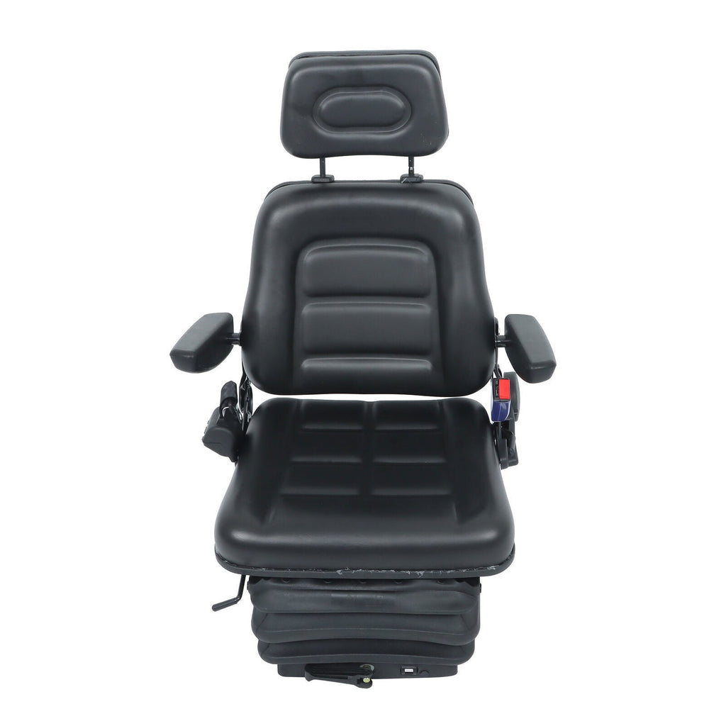 Forklift Tractor Seat Suspension Adjustable Backrest Armrest Safety Belt