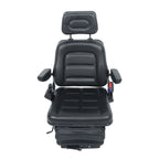 Forklift Tractor Seat Suspension Adjustable Backrest Armrest Safety Belt