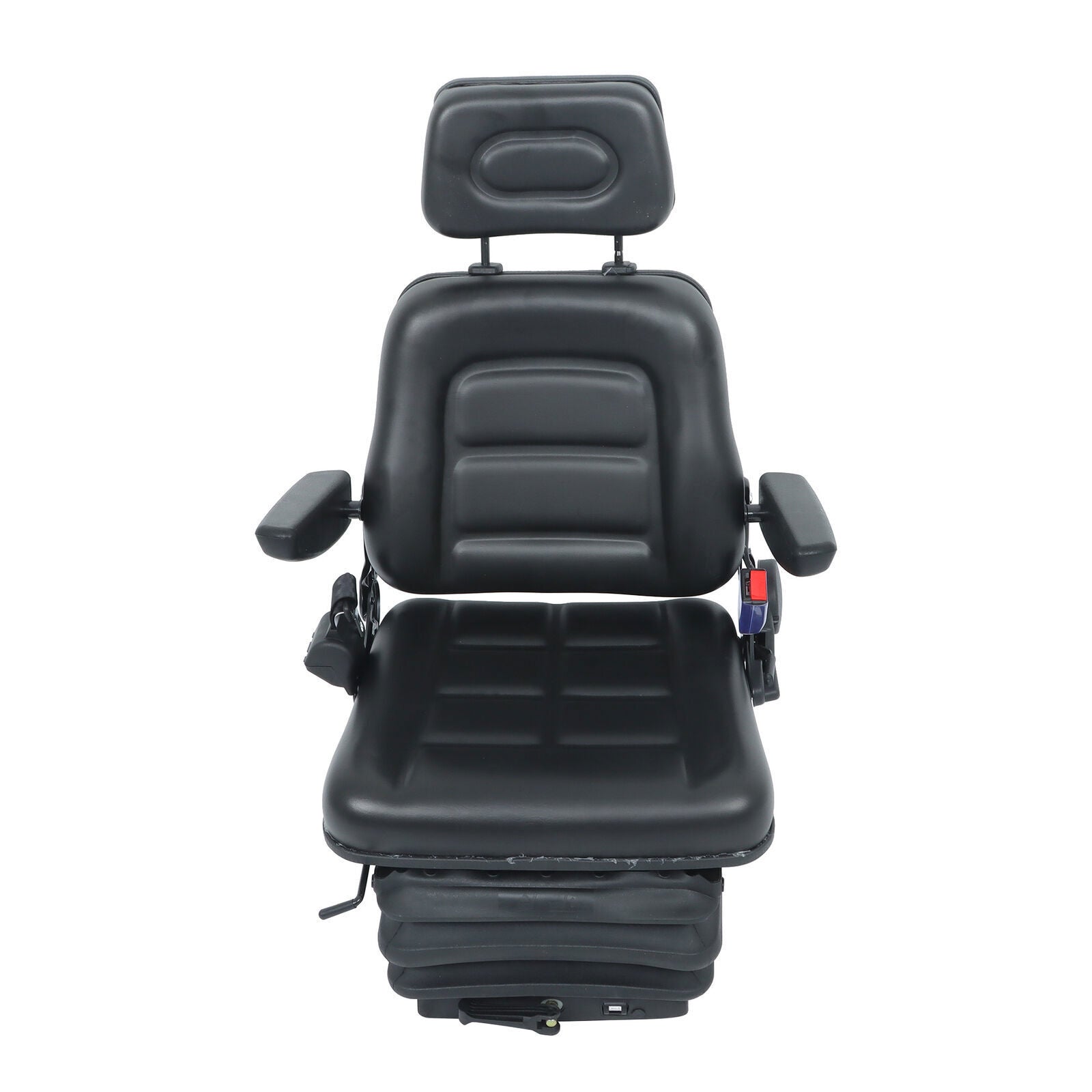 Forklift Tractor Seat Suspension Adjustable Backrest Armrest Safety Belt