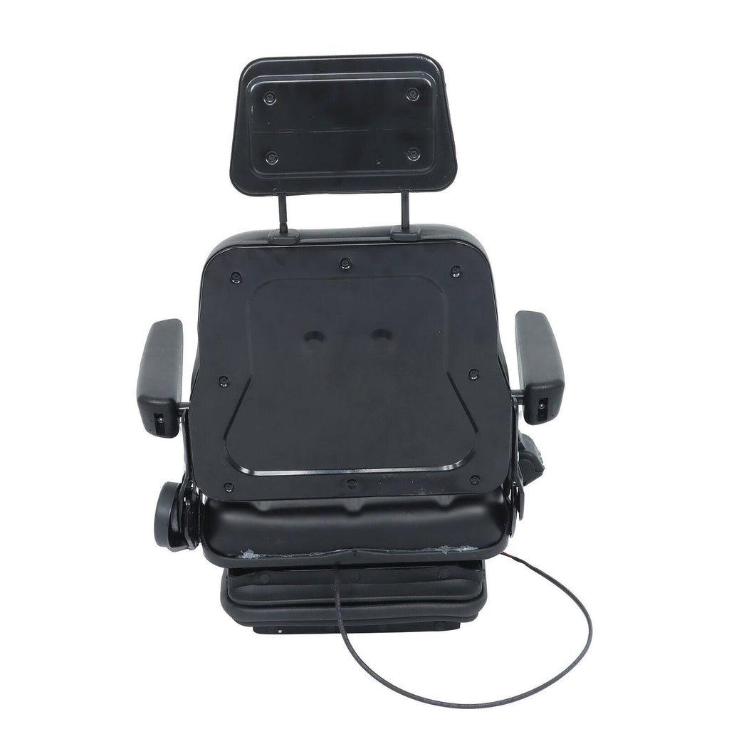 Forklift Tractor Seat Suspension Adjustable Backrest Armrest Safety Belt