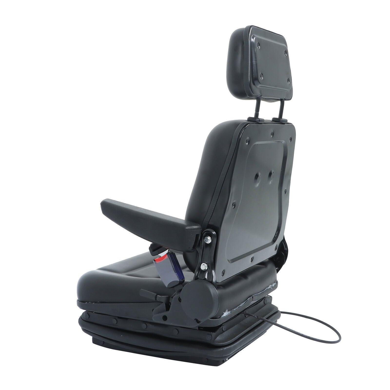 Forklift Tractor Seat Suspension Adjustable Backrest Armrest Safety Belt