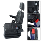 Forklift Tractor Seat Suspension Adjustable Backrest Armrest Safety Belt