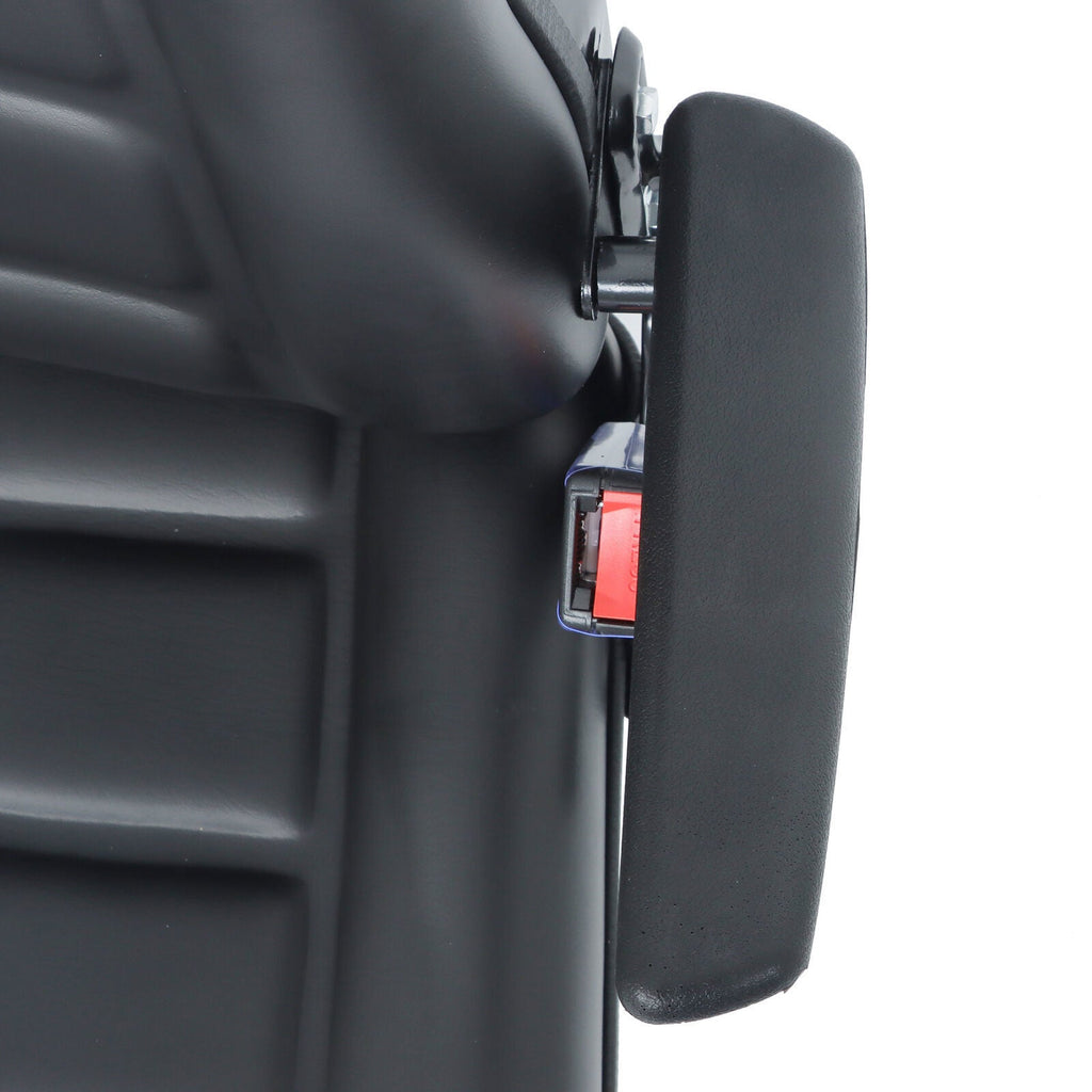 Forklift Tractor Seat Suspension Adjustable Backrest Armrest Safety Belt