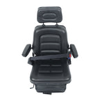 Forklift Tractor Seat Suspension Adjustable Backrest Armrest Safety Belt