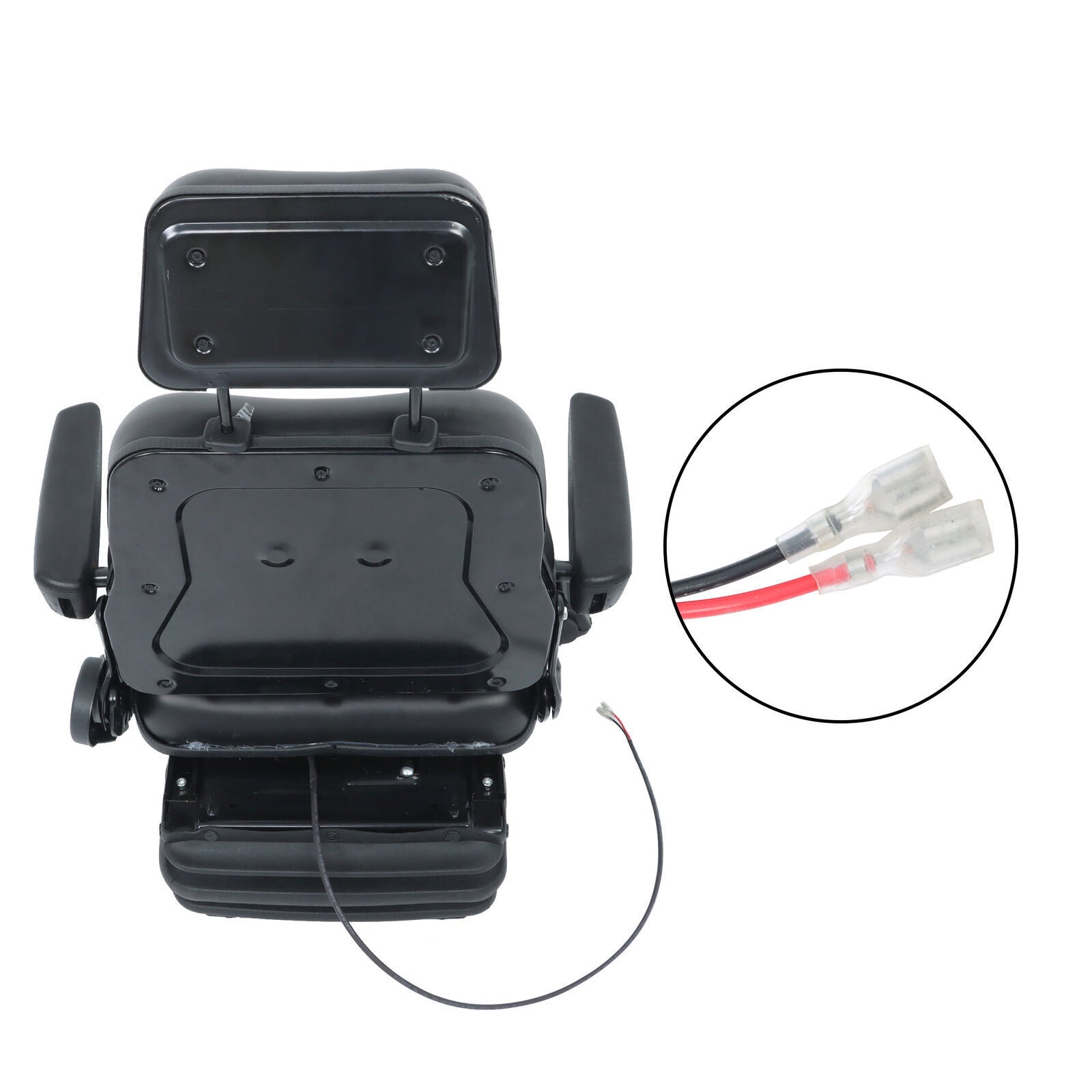 Forklift Tractor Seat Suspension Adjustable Backrest Armrest Safety Belt