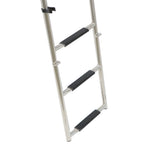 5 Step Stainless Steel Folding Ladder Telescoping 400 lb. Limit