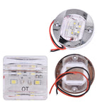 2X White Round Marine Boat LED Stern Lights Cabin Deck Courtesy Light Waterproof