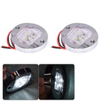 2X White Round Marine Boat LED Stern Lights Cabin Deck Courtesy Light Waterproof