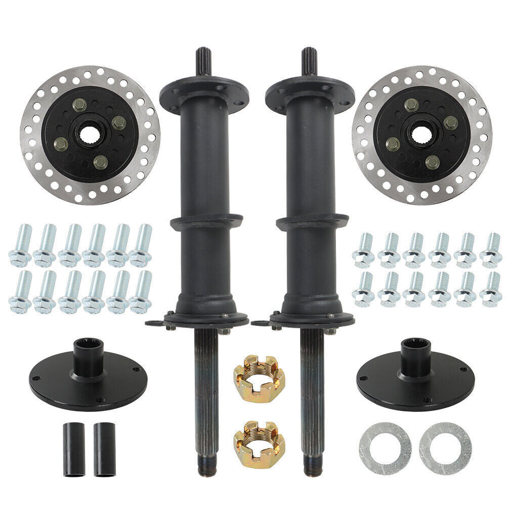 40" Differential Rear Axle Kit For Go Kart Atv 4 Stud Hub For 7" 8" Wheels