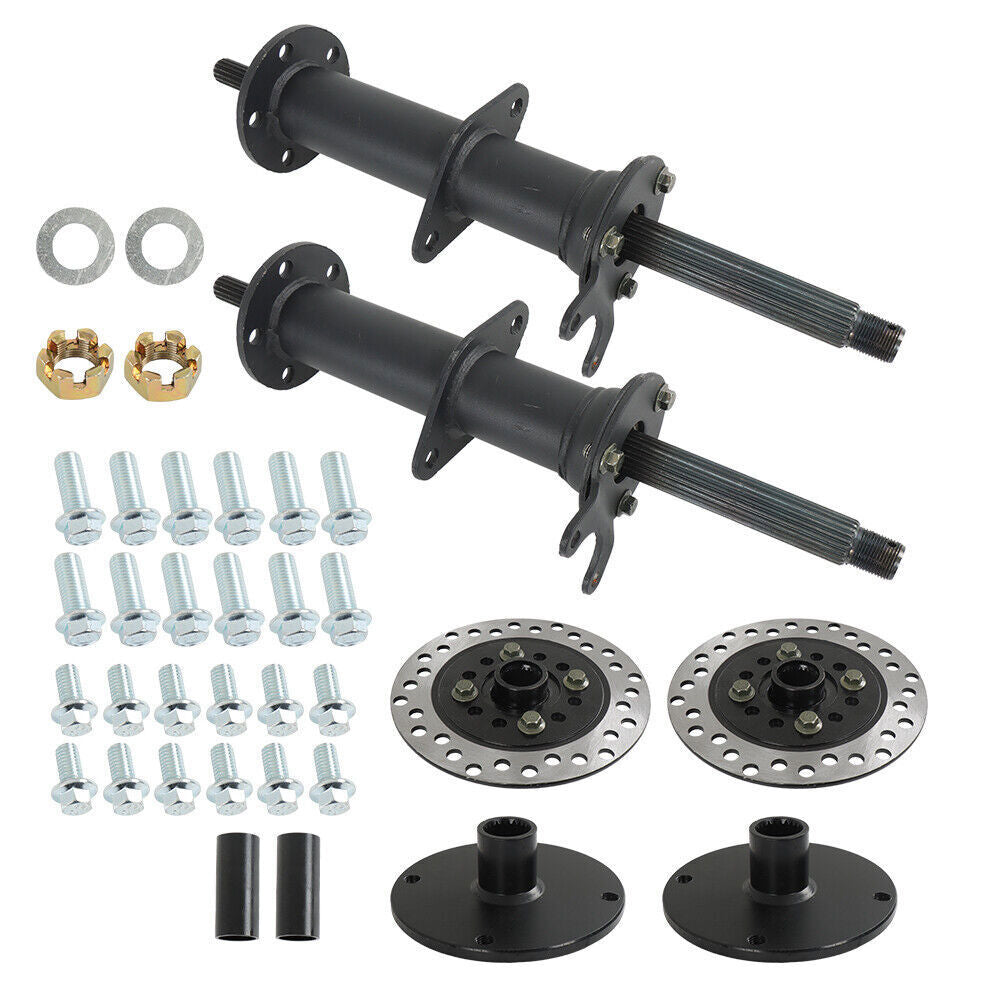 40" Differential Rear Axle Kit For Go Kart Atv 4 Stud Hub For 7" 8" Wheels