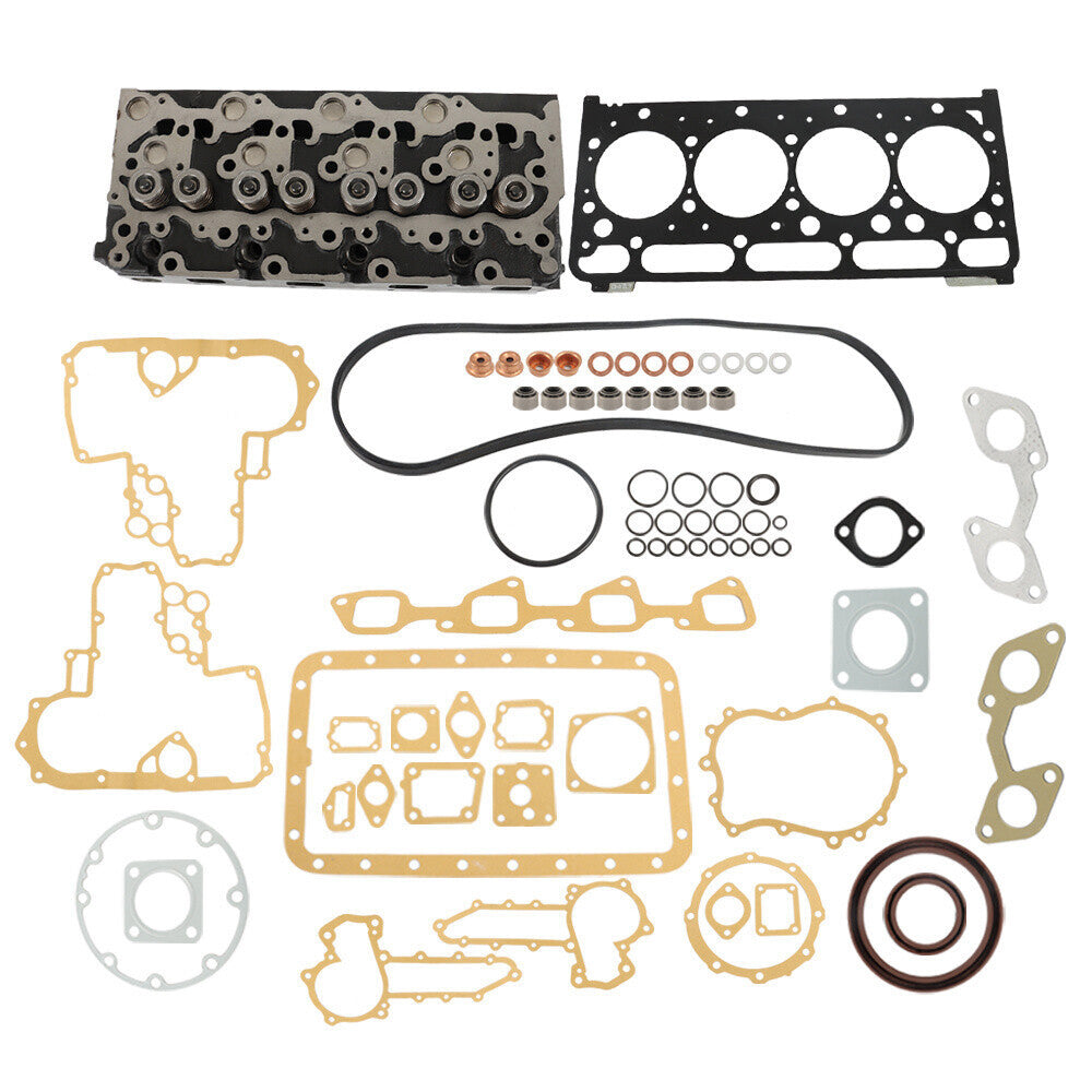 For Kubota V2203 Engine/ Bobcat 753 763 773 Complete Cylinder Head & Full Gasket