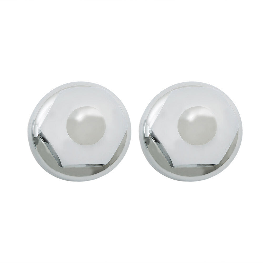 Chrome Semi Truck 33mm Push-on Bullet Flanged Lug Nut Covers ABS Plastic 40 Pack