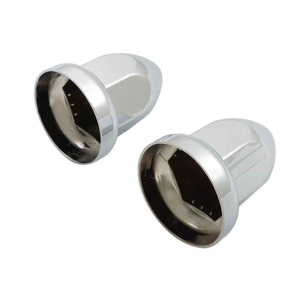 Chrome Semi Truck 33mm Push-on Bullet Flanged Lug Nut Covers ABS Plastic 40 Pack