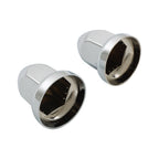 Chrome Semi Truck 33mm Push-on Bullet Flanged Lug Nut Covers ABS Plastic 40 Pack