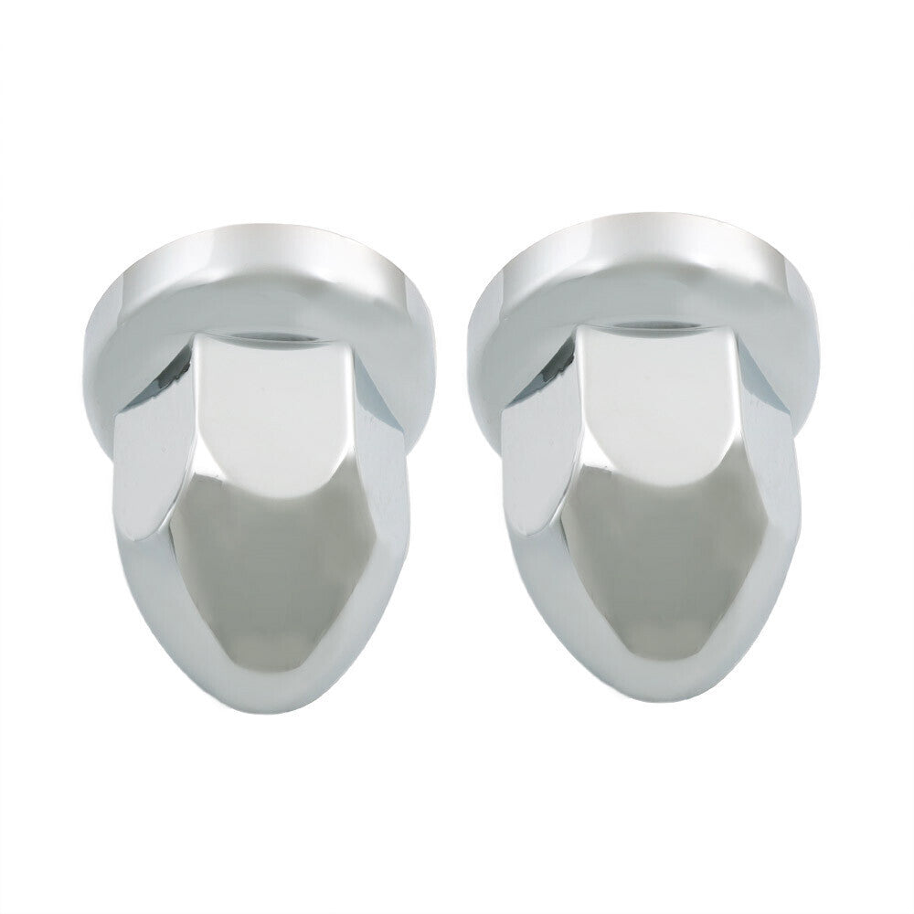 Chrome Semi Truck 33mm Push-on Bullet Flanged Lug Nut Covers ABS Plastic 40 Pack