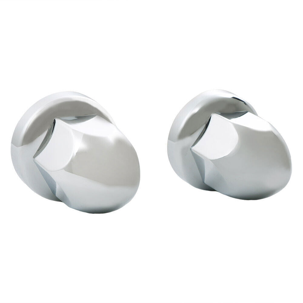 Chrome Semi Truck 33mm Push-on Bullet Flanged Lug Nut Covers ABS Plastic 40 Pack