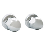 Chrome Semi Truck 33mm Push-on Bullet Flanged Lug Nut Covers ABS Plastic 40 Pack