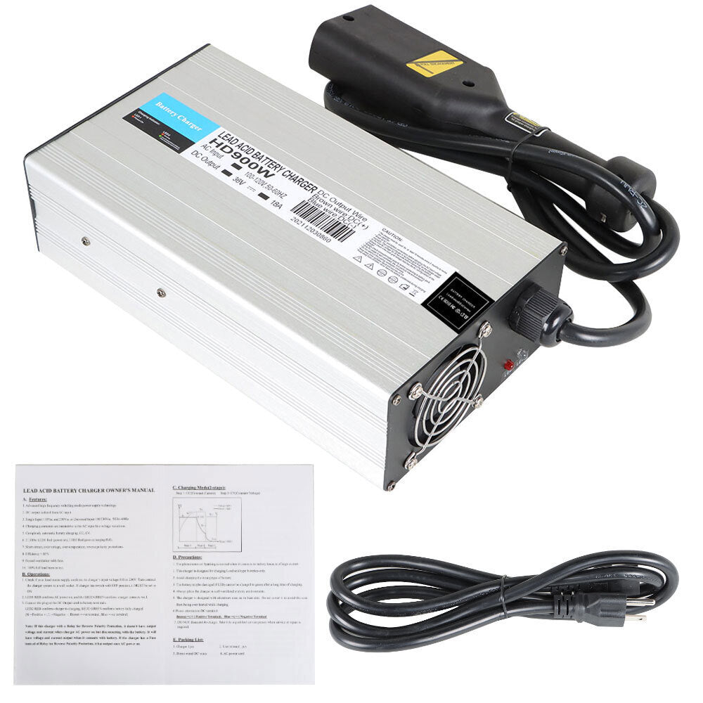 For Golf E-Z-Go TXT Cart 18 Amps Charger w/ Powerwise 36 Volt Battery Charger