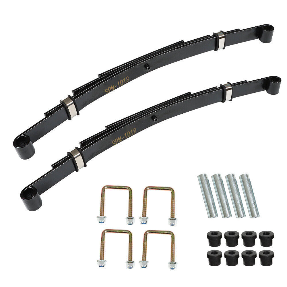 Set of 2 Heavy Duty Rear 4 Leaf Springs for EZGO TXT 1995-2013 Golf Cart