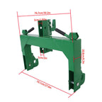 Tractors 3 Point Quick Hitch For Cat 1 & 2 W/ 2" Receiver Hitch 3000 LB Steel