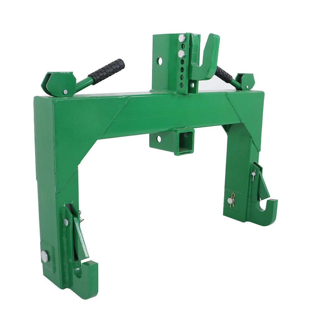 Tractors 3 Point Quick Hitch For Cat 1 & 2 W/ 2" Receiver Hitch 3000 LB Steel