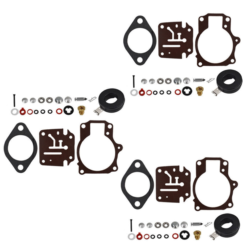 3 x Carburetor Carb Rebuild Repair Kit w/ Float For Johnson Evinrude 40 45 48 HP