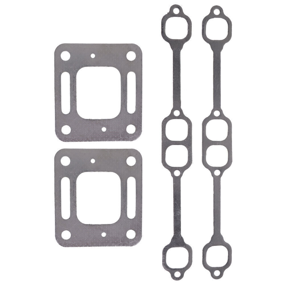 Exhaust Gasket Manifold For Mercruiser 5.0 5.7 350 Mag Riser Block v8 Elbow US