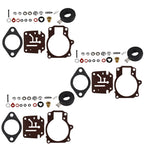 3 x Carburetor Carb Rebuild Repair Kit w/ Float For Johnson Evinrude 65 70 75 HP