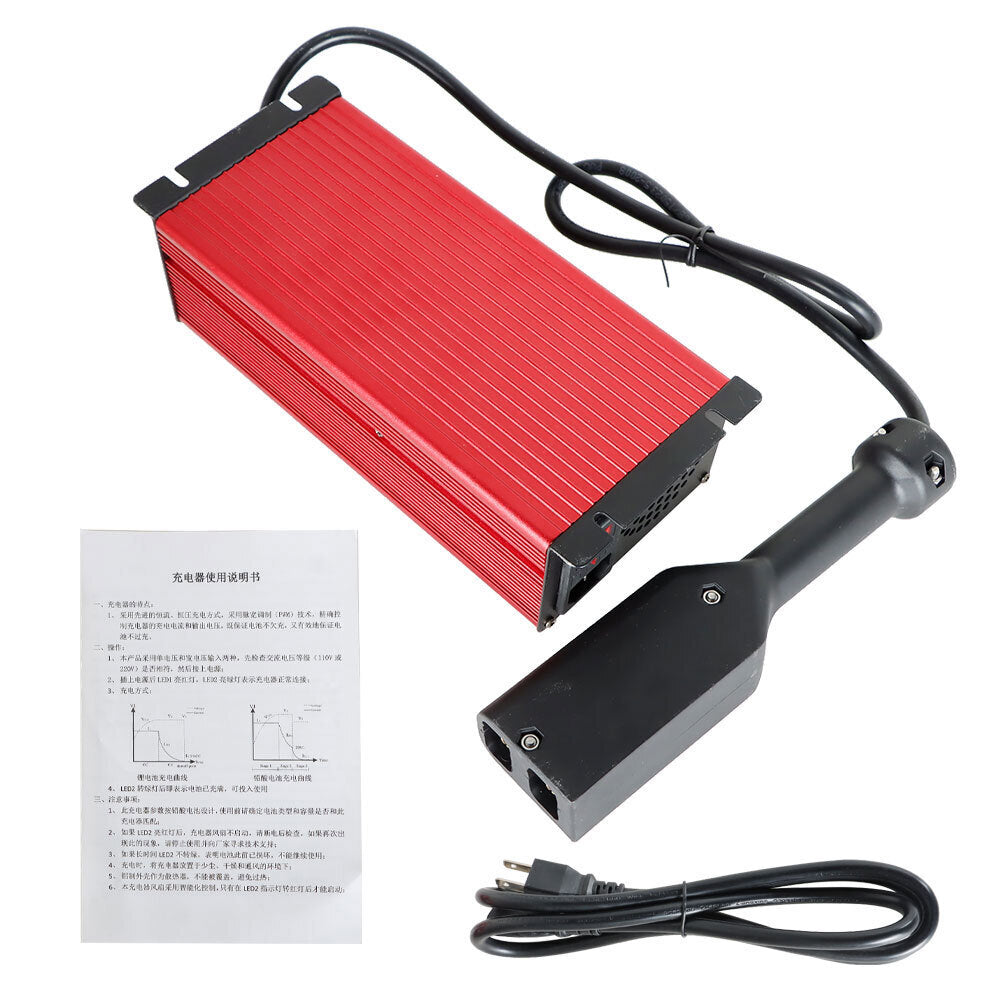 36V 12A Golf Carts "D" Style Plug Battery Charger For E-Z-Go Club Car 1996-2009
