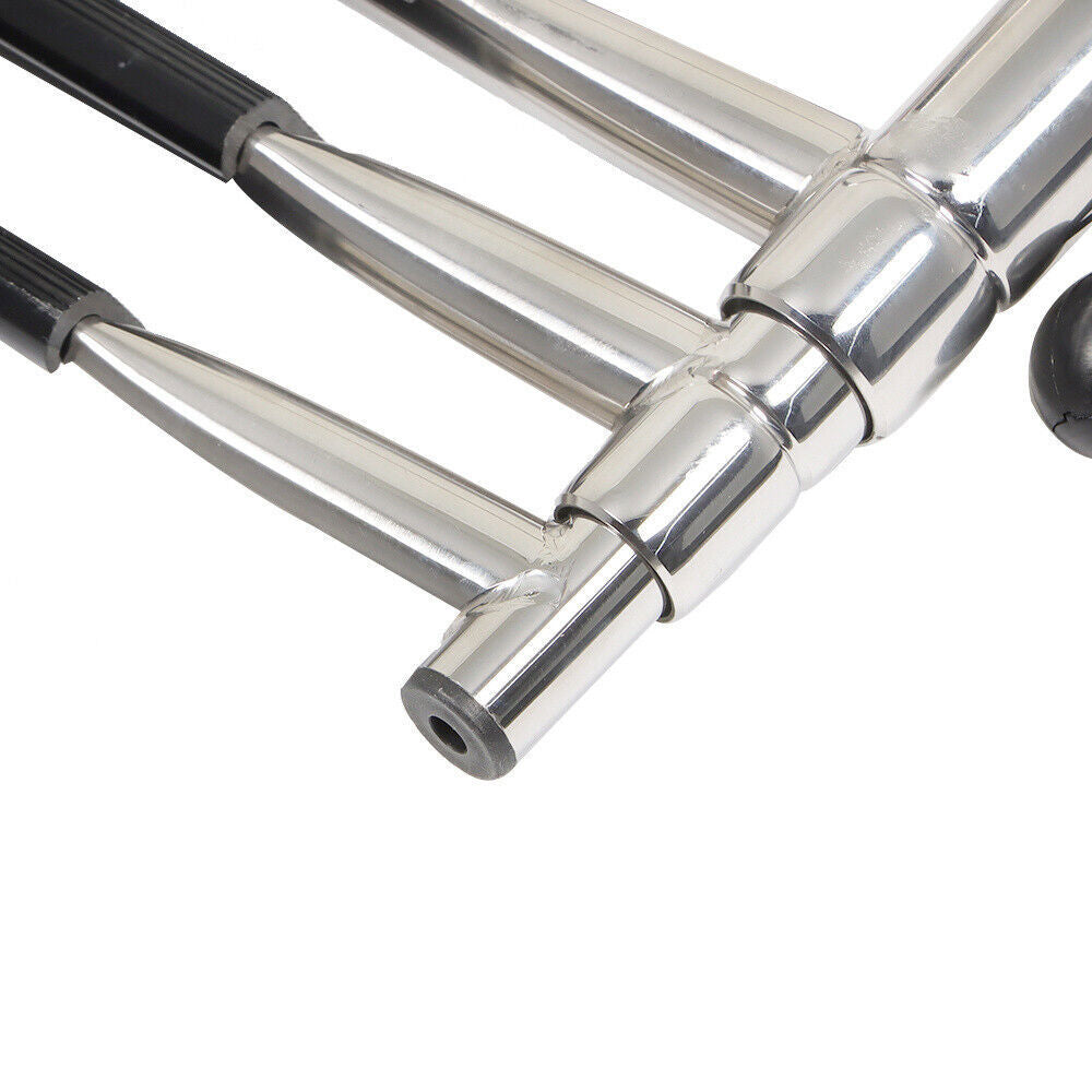 3 Step Stainless Steel Telescoping Boat Ladder With Platform 2 Handrails