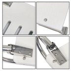 3 Step Stainless Steel Telescoping Boat Ladder With Platform 2 Handrails