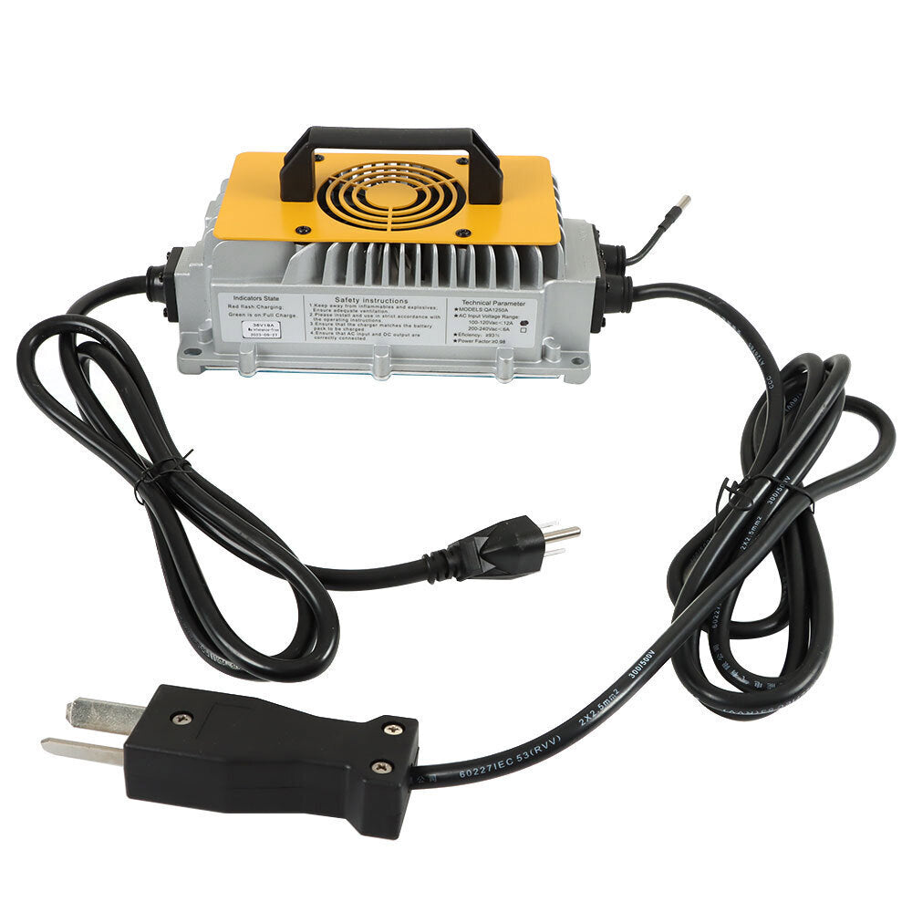 36V 18A Golf Cart Battery Charger IP67 For Club Car/Yamaha/E-Z-Go 2-Pin Plug