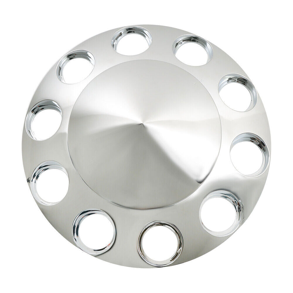 Chrome Hub Cover Kit 33mm Front Rear for Semi Truck Wheel Axle Covers Spiked