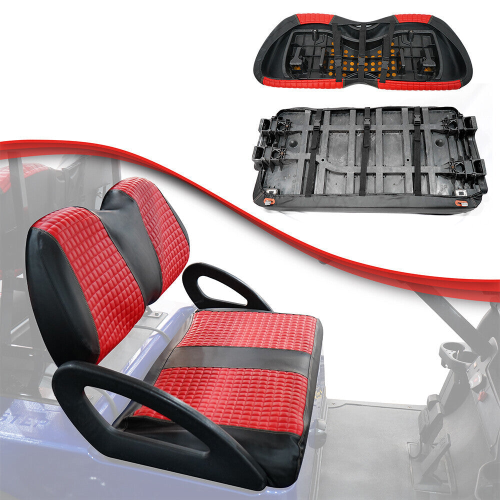 Golf Carts Red Front and Rear Seat Covers Fits For Club Car Precedent 2004-Up