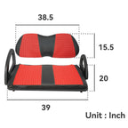 Golf Carts Red Front and Rear Seat Covers Fits For Club Car Precedent 2004-Up