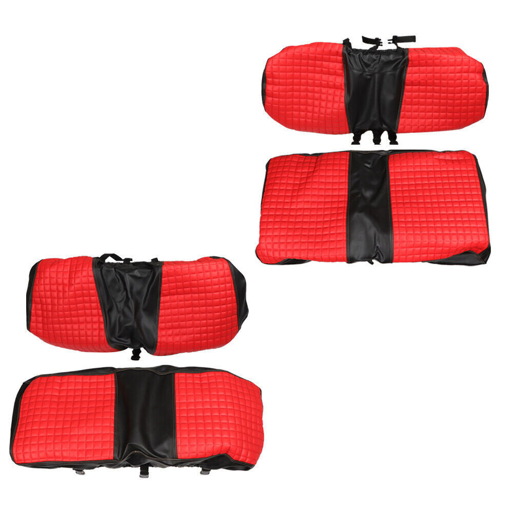 Golf Carts Red Front and Rear Seat Covers Fits For Club Car Precedent 2004-Up
