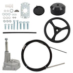 15 Feet SS13715 Boat Cable Rotary Steering System Outboard Kit With 13.5" Wheel