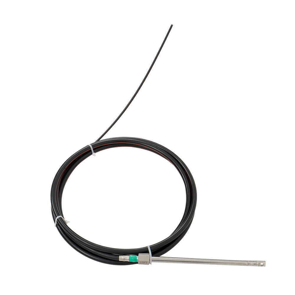 15 Feet SS13715 Boat Cable Rotary Steering System Outboard Kit With 13.5" Wheel