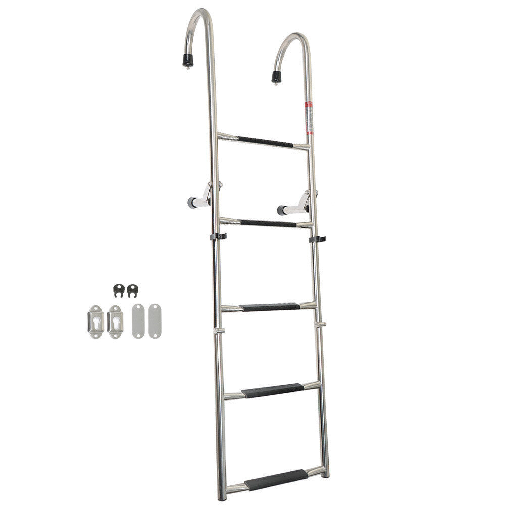 Stainless Steel Folding Ladder Telescoping 400 lb. Limit 2 Step+3 Step