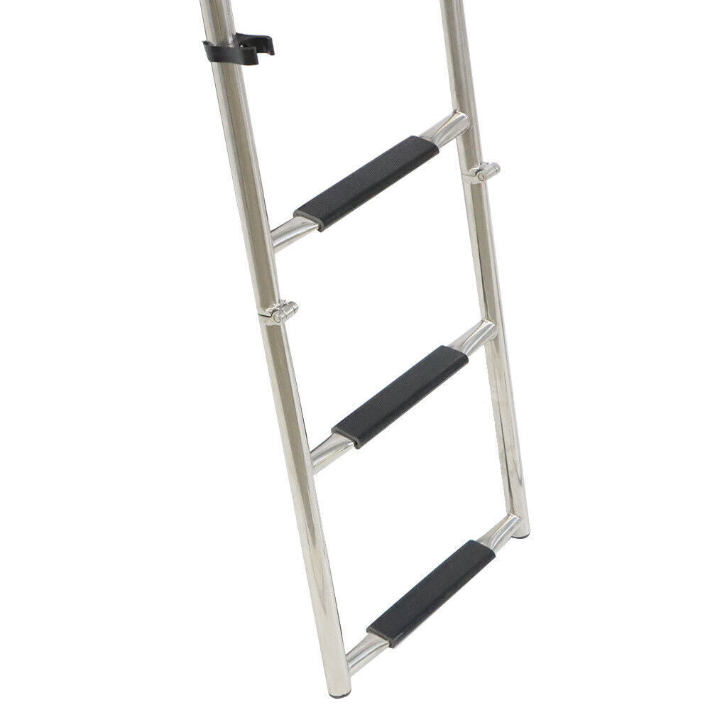 Stainless Steel Folding Ladder Telescoping 400 lb. Limit 2 Step+3 Step