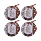 4X White 3" Round Marine Boat LED Cabin Deck Walkway Courtesy Lights Stern Light