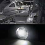 4X White 3" Round Marine Boat LED Cabin Deck Walkway Courtesy Lights Stern Light