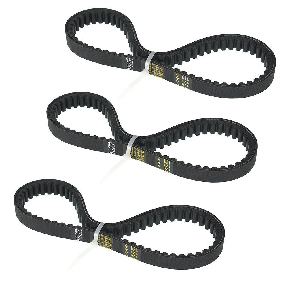 3PCS 30 Series Go Kart Drive 725 Belt Replaces Torque Converter Set Assymetrical