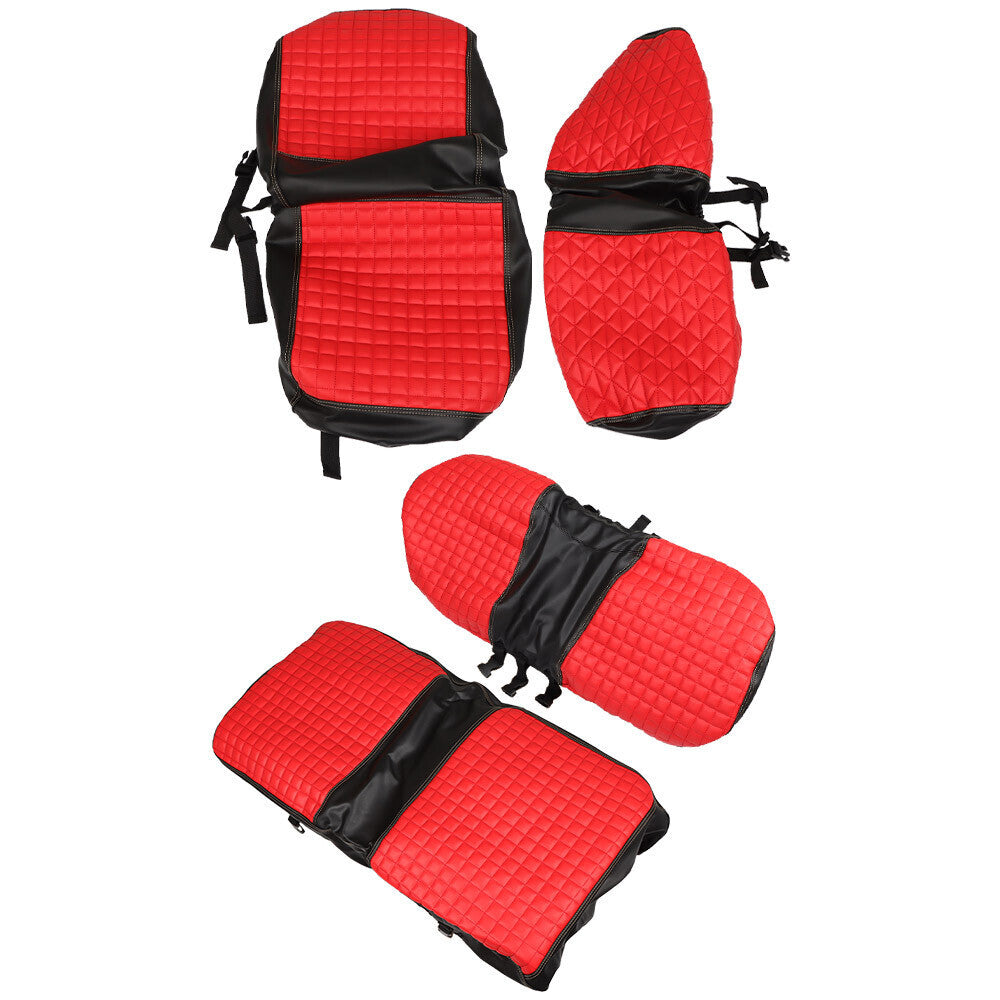 Golf Carts Seat Covers Red Color Front & Rear For E-Z-GO Medalist TXT 1994-2013