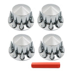 Rear Axle Wheel Covers 33mm Spike Screw-on Lug Nut Cover For Semi Truck