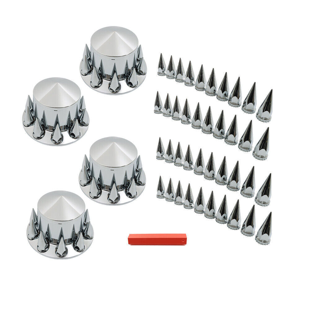 Rear Axle Wheel Covers 33mm Spike Screw-on Lug Nut Cover For Semi Truck